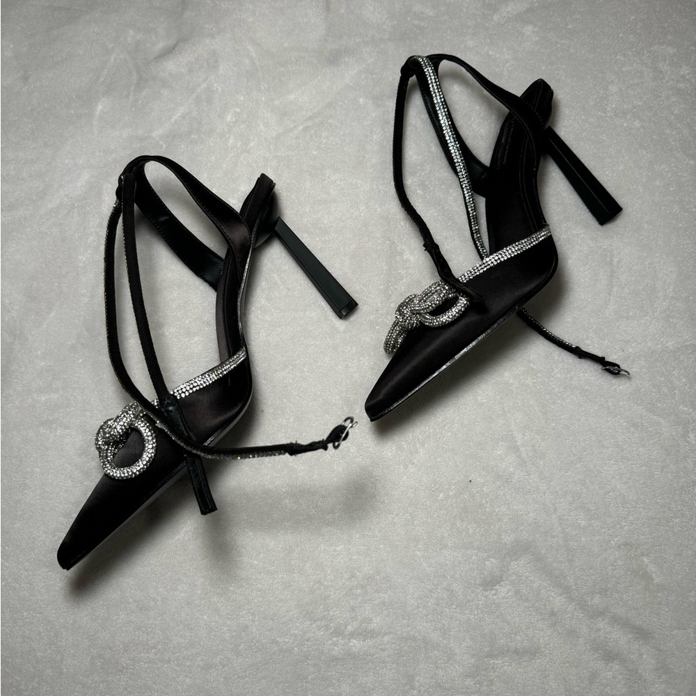 Call it Spring Rhinestone Bow Galaa Heels - Picture 6 of 8